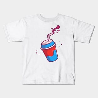 Juice Cup Cartoon Kids T-Shirt